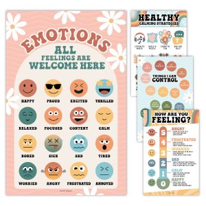 Feelings Posters | Set of 4 | Educational Posters - Retro