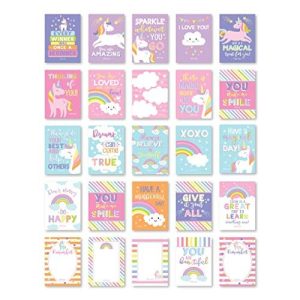 Lunchbox Notes | Set of 25 | School Supplies - Unicorn