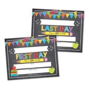 Back To School Signs | Set of 10 | School Supplies - Notebook Paper